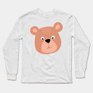 Bear cute face Long Sleeve T-Shirt